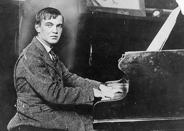 George Antheil at the piano